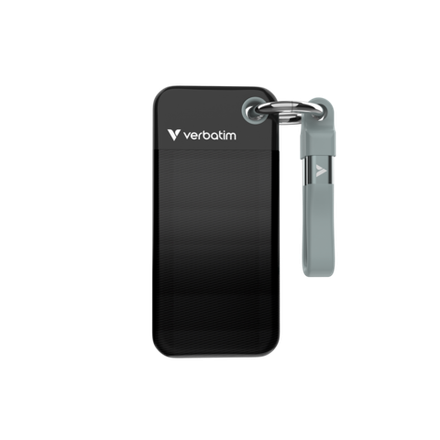 Внешний накопитель Verbatim Pocket SSD 2TB, USB 3.2 Gen2, R/W 1000/1000 МБ/с черный/серый