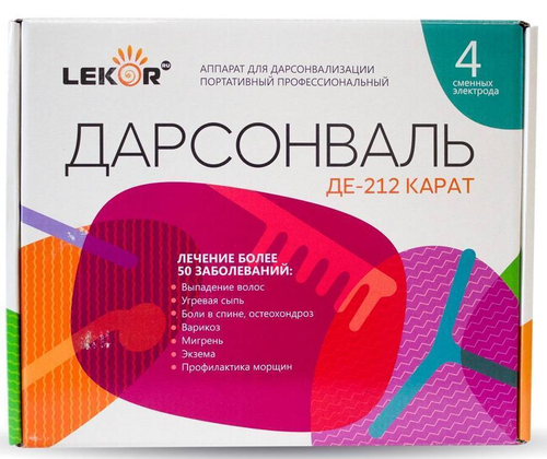 Дарсонваль Карат ДЕ-212 LEKOR 4 насадки