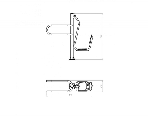Уличный тренажер «Жим ногами + Брусья» YT82
