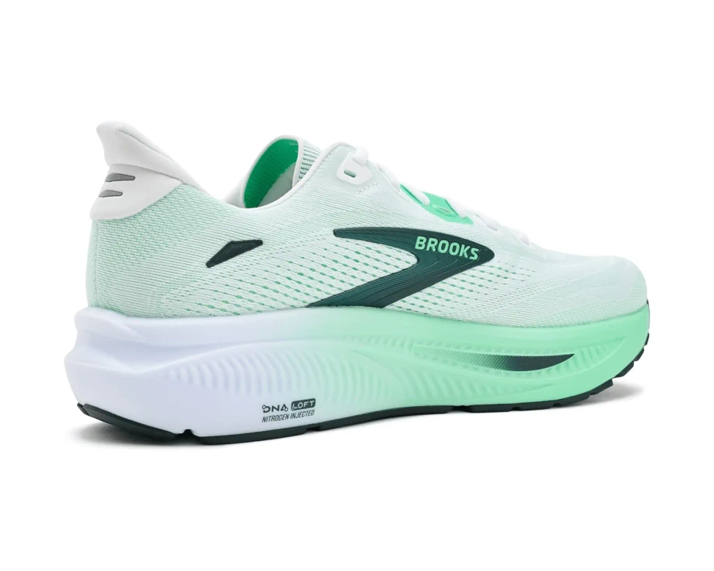 Кроссовки для бега Brooks Ghost 18 - White/Spring Bud/Spruce