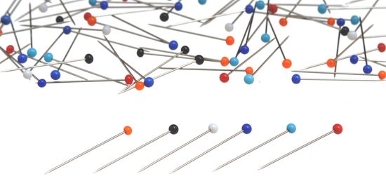 Булавки разноцветные 1000 шт., шт