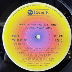 Винтажная виниловая пластинка LP Bobby Bland and B.B. King Together Again Live (Japan 1976) (Obi) Let The Good Times Roll