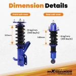 Complete Coilovers Set подходит для автомобиля Honda Civic EM2 2001 2002 2003 2004 2005 Adj. Height