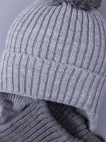 Шапка детская осенняя вязаная и снуд