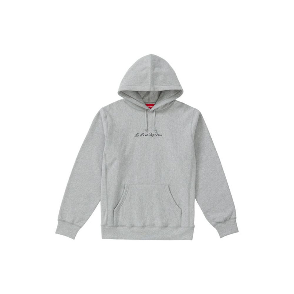 Supreme SS19 Le Luxe Hooded Sweatshirt HeatherGrey