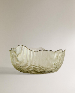 Zara Home блюдо сервировочное из стекла, цвет зелёный, 20.3 см