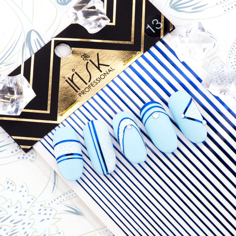 Irisk Лента гибкая для дизайна Синий металлик (13)