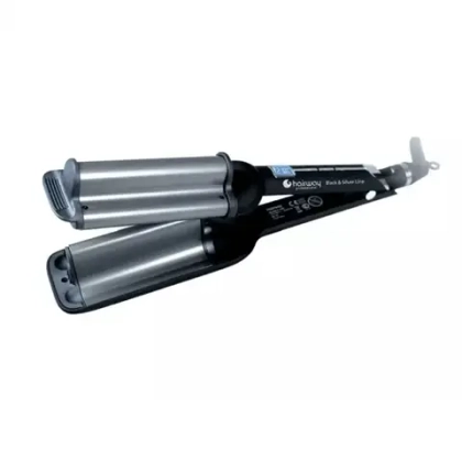 Плойка тройная Hairway Black & Silver Line 04012