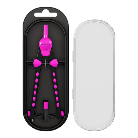 Готовальня EK "Accent" 2 предмета, розовая