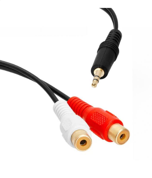 Разъем аудио 3,5 мм на 2 гнезда RCA с кабелем