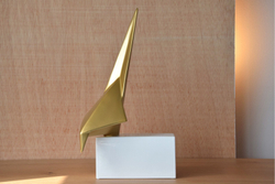 Скульптура 30x17x52см VP Ceramic Bird золотая