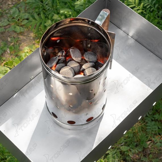 Стартер для быстрого розжига угля нержавеющая сталь (HS-KP-02) Helios