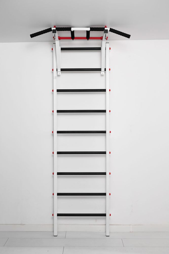 Шведская стенка Ferrum Force, турник Классик, бело-красный (F2)