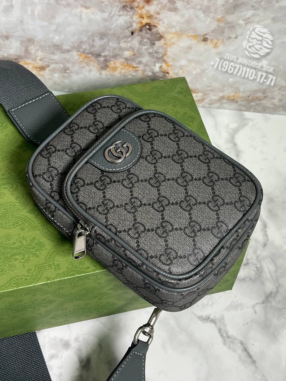 Нагрудная сумка-слинг Gucci