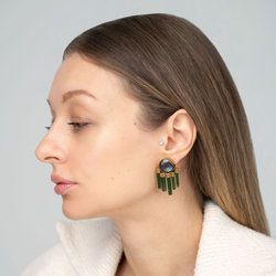 Серьги с турмалином