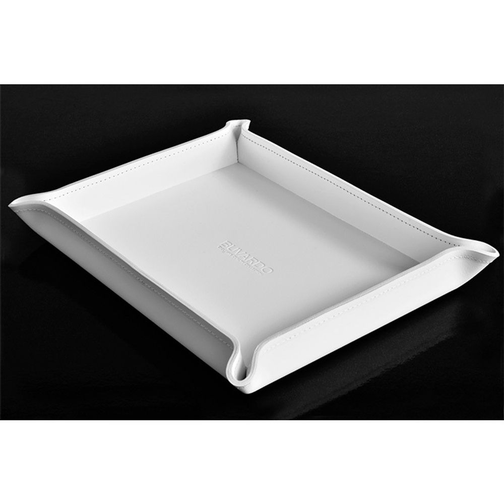 Лоток A4 фигурный из двухслойной кожи Cuoietto с металлической вставкой (TBCMetA4fig) 2