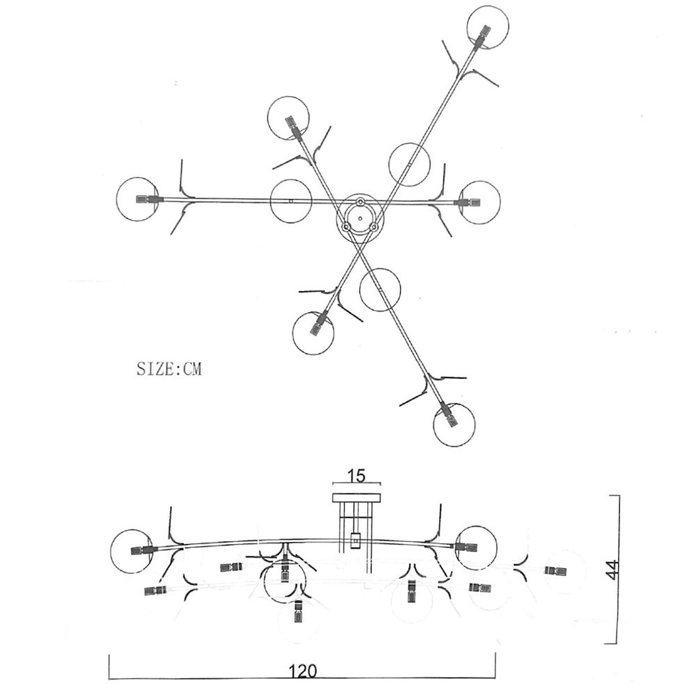 Потолочная Люстра Light Of Matisse B D120 Gold White By Imperiumloft