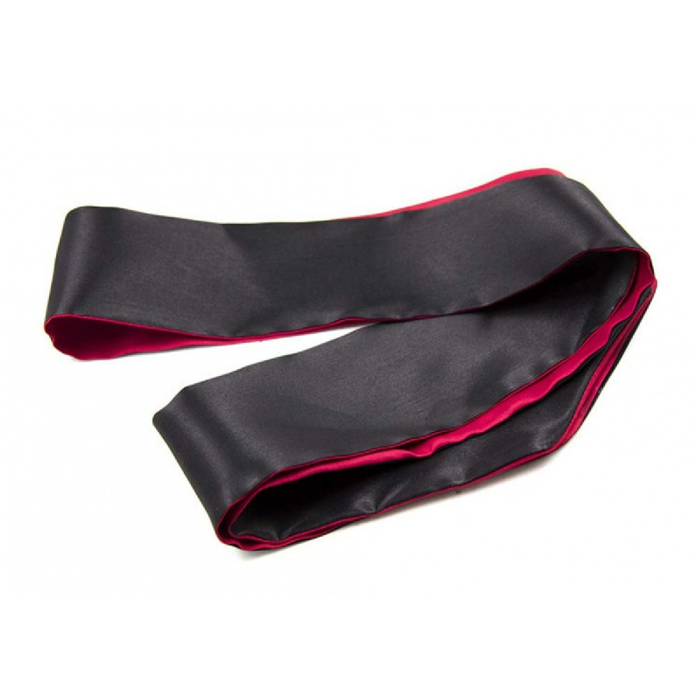 Повязка на глаза черная с бордовым
