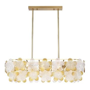 Подвесная люстра 8*Е14 SL6240.203.08 золотистый/прозрачный/янтарный Tender ST-Luce