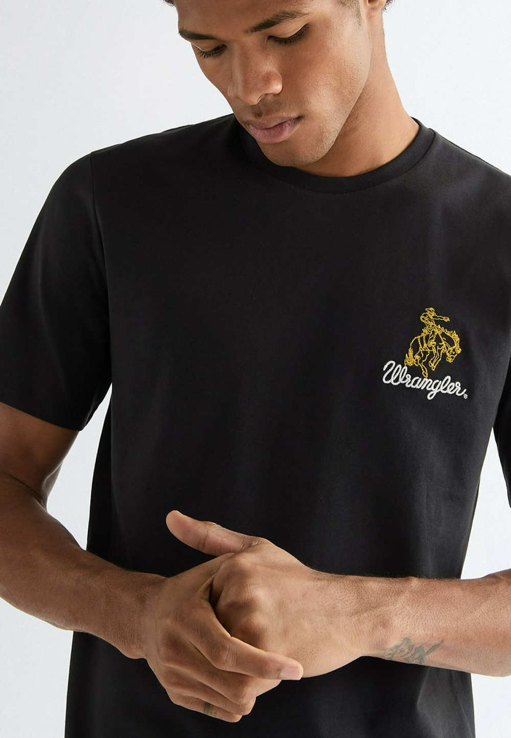 Футболка мужская WRANGLER EMBROIDERY TEE BLACK
