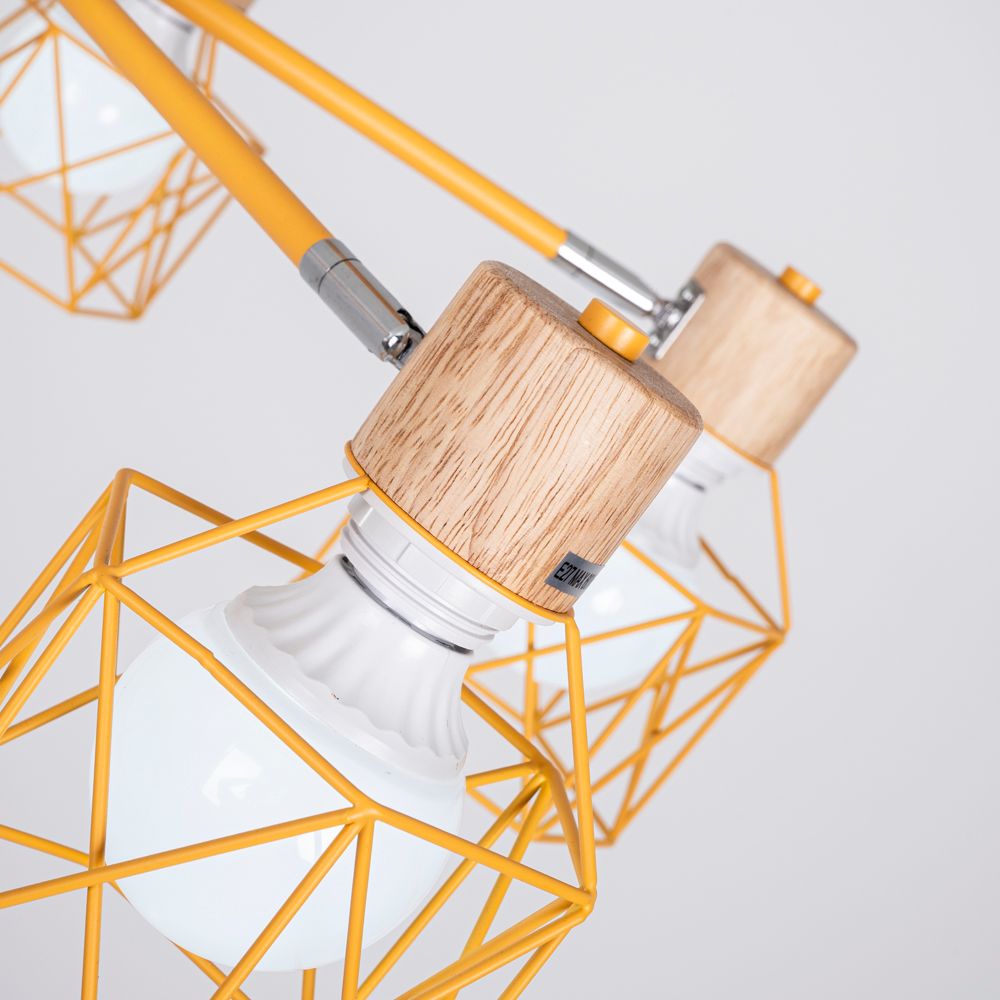 Потолочная люстра CORF B3 Yellow 6 lamps