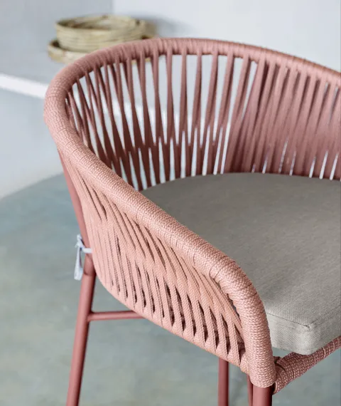 Полубарный стул Yanet терракотовый