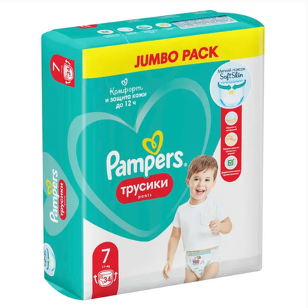 Трусики Pampers Pants 7 17+ кг 34 шт
