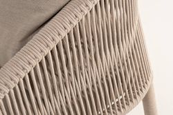 "Верона" лаунж-зона 5-местная плетеная из роупа (веревки), каркас алюминиевый белый, роуп бежевый