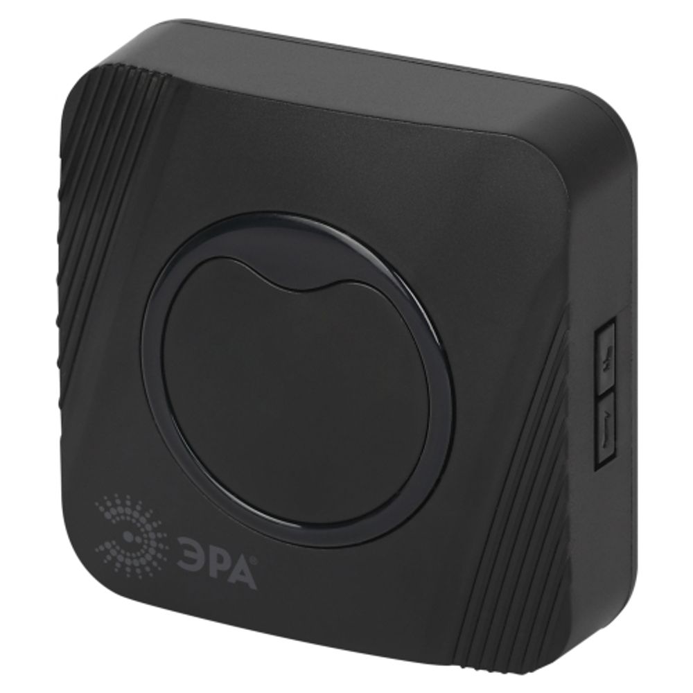 Звонок дверной ЭРА POLYCOLOR C100 беспроводной RGB подсветка чёрный 36 мелодий | Электрозвонки беспроводные