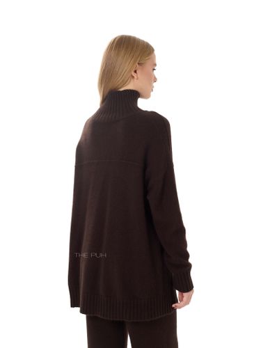 Шоколадный кашемировый костюм свободного кроя