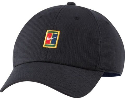 Кепка теннисная Nike H86 Court Logo Cap - black/binary blue