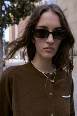 ZARА КОМБИНИРОВАННЫЙ КАРДИГАН, КОРИЧНЕВЫЙ