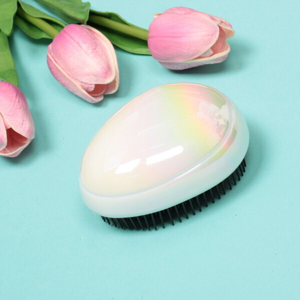 Расческа массажная компактная «Beauty Room», цвет жемчужный в коробке, 8*6,5см