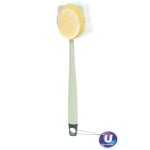 Мочалка массажная «PREMIUM - KOLISTA», на пластиковой ручке, цвет мятный, 35*8*8см (лейбл Ультрамарин)