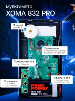 Мультиметр и тестер цифровой с прозвонкой и щупами