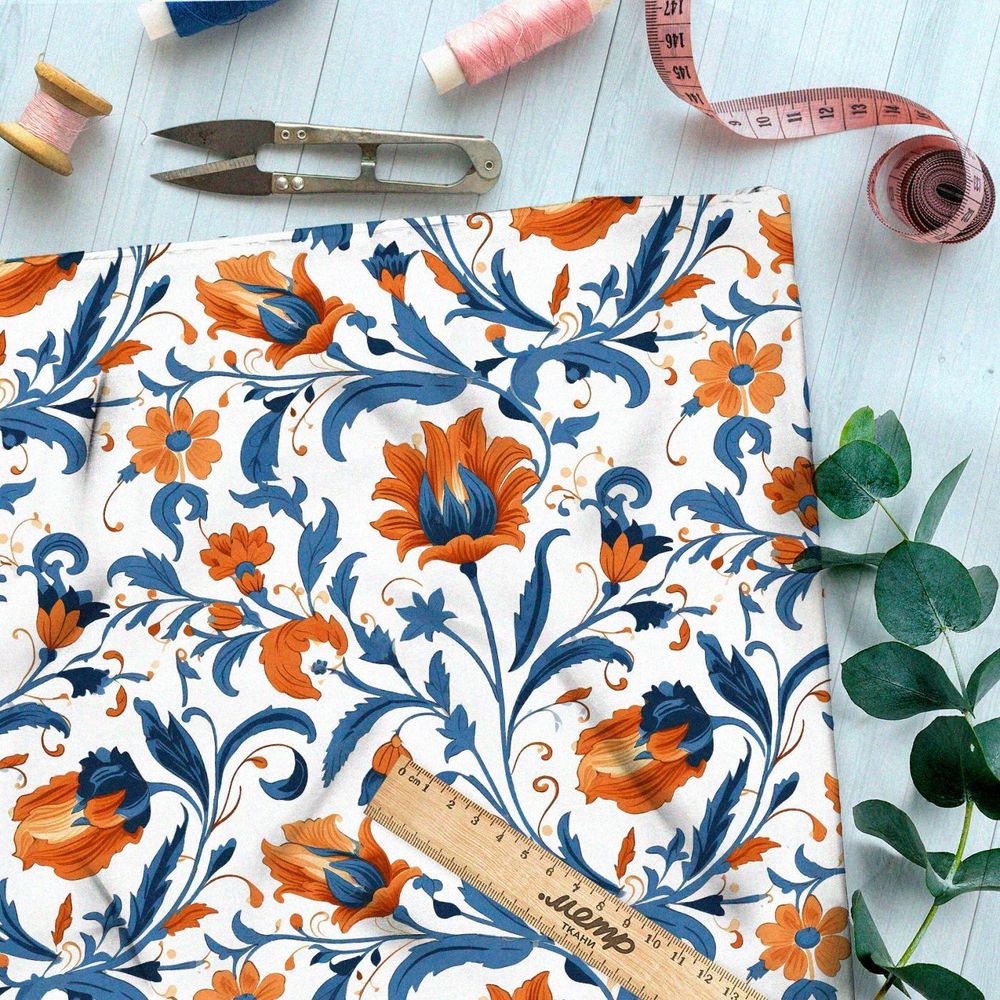 Ткань премиум бифлекс сказочные цветы