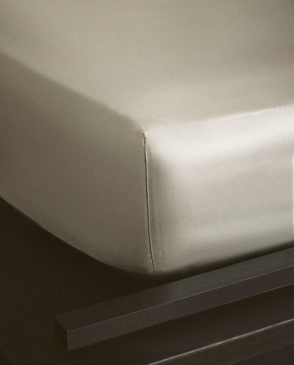 Zara Home - Простыня брюки 100% шелк тутового шелкопряда / матрас 30 см высота, экрю, 180х200х30 см