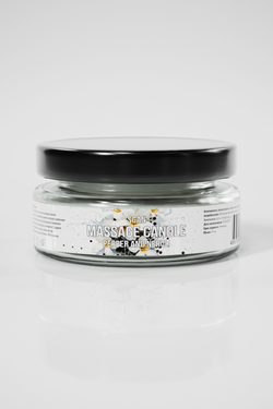 Натуральное твердое массажное масло SGAN с кокосовым воском и эфирными маслами "Перца и нероли" для нежного ухода и расслабляющего массажа, для романтических вечеров с эффектом увлажнения для тела, 50 мл.