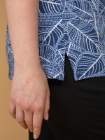 Блузка БЛ-122/джинс-листья