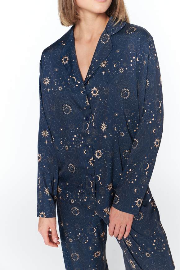 Шелковая блуза с созвездиями