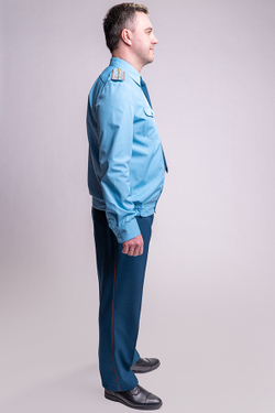 Рубашка МЧС мужская голубая, длинный рукав