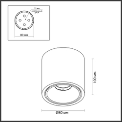Светильник Потолочный Redo Odl24 Led Ip20 Hightech 6620/10Cl 3000K 220V 10W