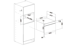 Встраиваемая микроволновая печь Weissgauff BMWO-341 DB (429113)