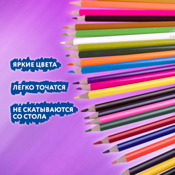 Карандаши цветные BRAUBERG PREMIUM 36 цветов в тубе, трехгранные, грифель 3,3 мм, 181934