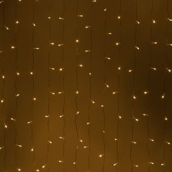 Светодиодная новогодняя гирлянда Intro Holiday INZL-01Z занавес 3*3 м теплый белый 300 led 220в | Intro