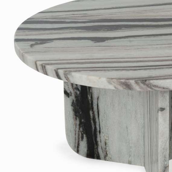 Кофейный стол Pia Ø55х30 см, белый мрамор