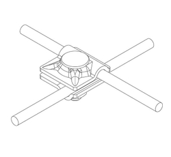 Клемма параллельного и крестового соединения круглого проводника (Ф8-10мм), оцинк.