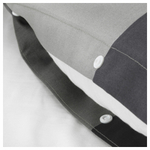 Комплект постельного белья IKEA BRUNKRISSLA (БРУНКРИСЛА), Двуспальный, Черно-серый, 240x220, 50x80 см