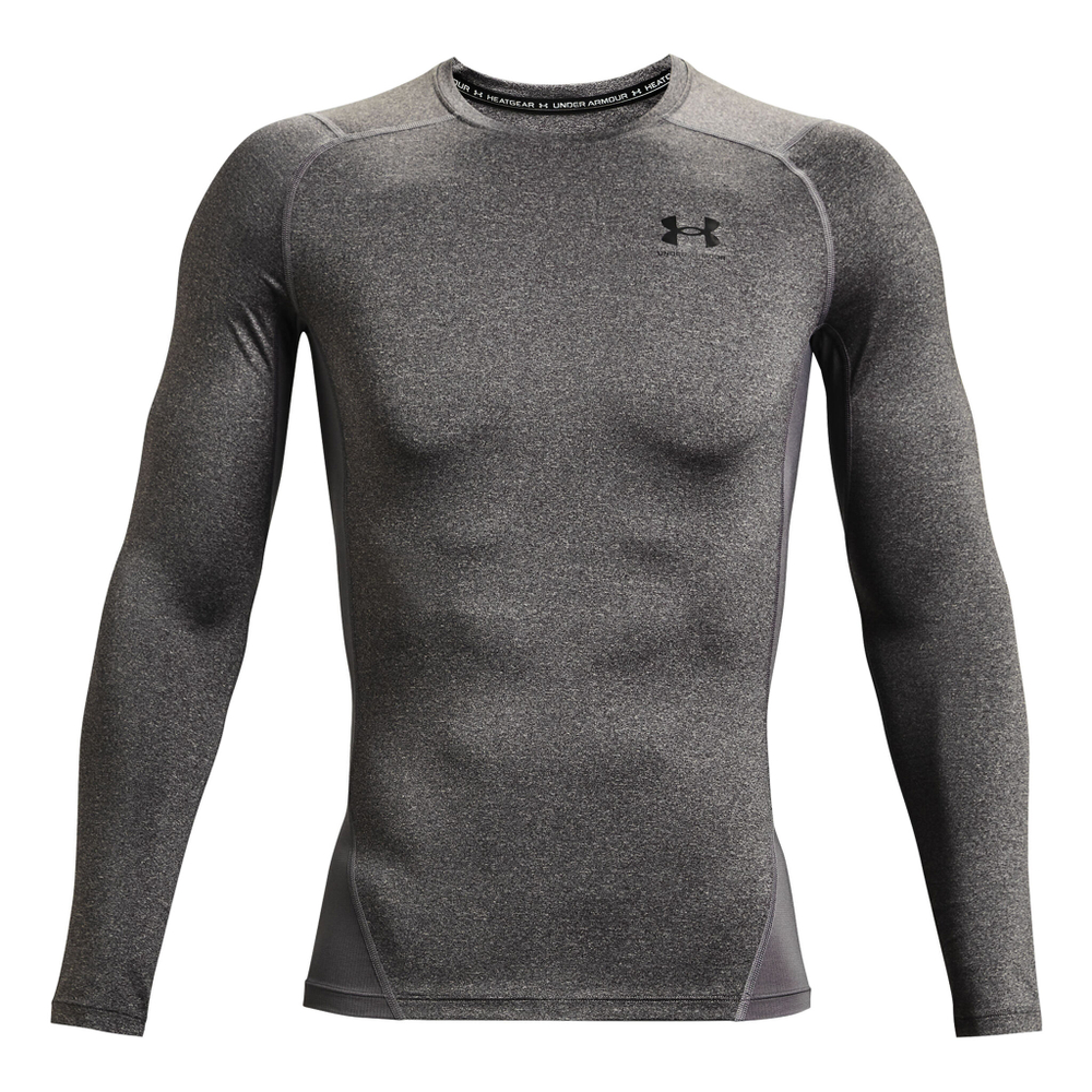Мужское теннисное поло Under Armour Heatgear Comp Long Sleeve Men - Anthracite, Black