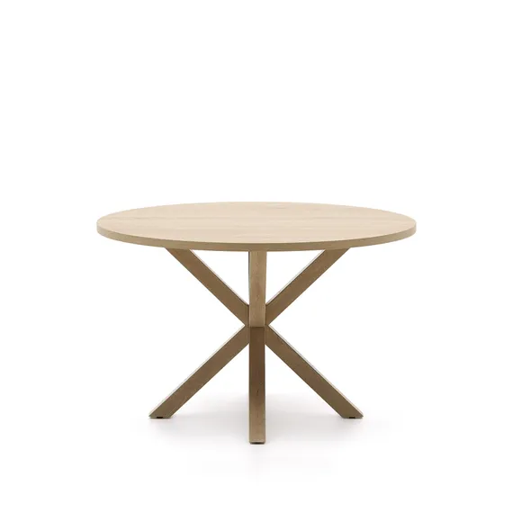 Стол Argo Ø120 см, столешница светлый меламин, светлые ножки